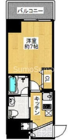 肥後橋駅 徒歩5分 5階の物件間取画像